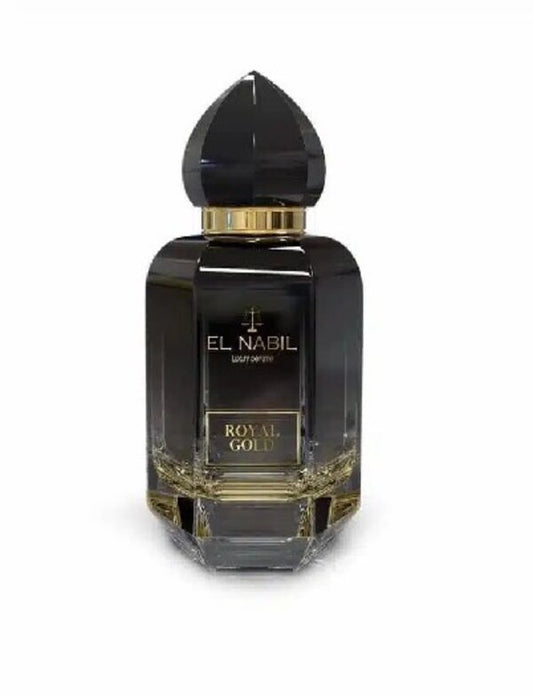 Flacon de Parfum Royal Gold EL NABIL, symbole d'élégance et de sophistication.
