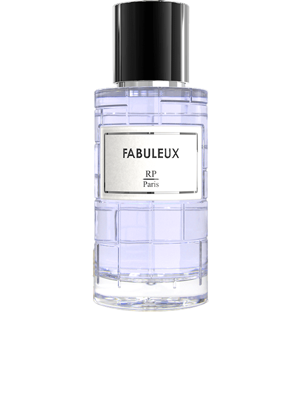  Flacon de Parfum Fabuleux RP Paris 50 ML, avec des notes d'iris, de lavande et d'ambre, symbolisant l'élégance unisexe.